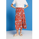 FALDA MIDI CON BAJO AVOLANTADO MUJER ESPRIT