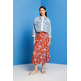 FALDA MIDI CON BAJO AVOLANTADO MUJER ESPRIT