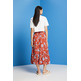 FALDA MIDI CON BAJO AVOLANTADO MUJER ESPRIT