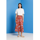 FALDA MIDI CON BAJO AVOLANTADO MUJER ESPRIT