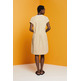 VESTIDO EN MEZCLA DE ALGODÓN Y LINO MUJER ESPRIT