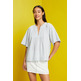 BLUSA CON ESTAMPADO A RAYAS MUJER ESPRIT
