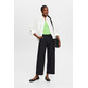 PANTALÓN CULOTTE CROP EN MEZCLA DE ALGODÓN Y LINO MUJER ESPRIT