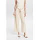 PANTALÓN CULOTTE CROP EN MEZCLA DE ALGODÓN Y LINO MUJER ESPRIT