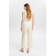 PANTALÓN CULOTTE CROP EN MEZCLA DE ALGODÓN Y LINO MUJER ESPRIT