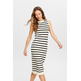 VESTIDO MIDI SIN MANGAS A RAYAS MUJER ESPRIT