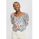 BLUSA ESTAMPADA CON ESCOTE CUADRADO MUJER ESPRIT