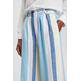 PANTALÓN CULOTTE A RAYAS EN MEZCLA DE LINO MUJER ESPRIT