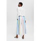 PANTALÓN CULOTTE A RAYAS EN MEZCLA DE LINO MUJER ESPRIT