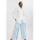 PANTALÓN CULOTTE A RAYAS EN MEZCLA DE LINO MUJER ESPRIT