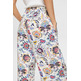 PANTALÓN ANCHO ESTAMPADO MUJER ESPRIT
