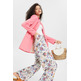 PANTALÓN ANCHO ESTAMPADO MUJER ESPRIT