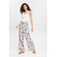 PANTALÓN ANCHO ESTAMPADO MUJER ESPRIT
