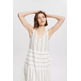 VESTIDO MIDI CON RAYAS BORDADAS MUJER ESPRIT