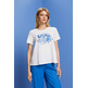 CAMISETA CON BORDADO FLORAL MUJER ESPRIT