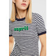 CAMISETA ESTAMPADA A RAYAS MUJER ESPRIT