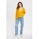 JERSEY CON CUELLO PICO EN MEZCLA DE LANA MUJER ESPRIT