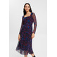 VESTIDO MIDI DE MALLA ESTAMPADO MUJER ESPRIT