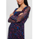VESTIDO MIDI DE MALLA ESTAMPADO MUJER ESPRIT