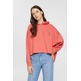 SUDADERA OVERSIZE CON CAPUCHA Y LOGO BORDADO MUJER ESPRIT