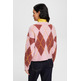 JERSEY CON DISEÑO DE ROMBOS EN MEZCLA DE LANA MUJER ESPRIT