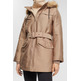 PARKA CON CAPUCHA DE PELO SINTÉTICO MUJER ESPRIT