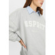 SUDADERA DE FELPA CON LOGO MUJER ESPRIT