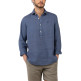 CAMISA HOMBRE  EL GANSO CAMISA POLERA LINO MARINO