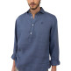 CAMISA HOMBRE  EL GANSO CAMISA POLERA LINO MARINO
