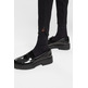 PANTALÓN DE JERSEY CON RIBETE EN POLIPIEL MUJER ESPRIT