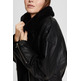 CAZADORA BIKER CON PELO SINTÉTICO MUJER ESPRIT