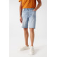 VAQUERO HOMBRE SALSA JEANS SHORT S-ACTIV MEDIUM BLUE WASH