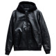 CAZADORA HOMBRE  SALSA JEANS HOODED FAKE LEATHER BOMBER JAC