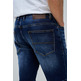 VAQUERO HOMBRE SALSA JEANS SHORT S-ACTIV DARK WASH