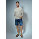 VAQUERO HOMBRE SALSA JEANS SHORT S-ACTIV DARK WASH