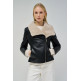 ABRIGO MUJER  SALSA JEANS PU JACKET WITH FAUX FUR COLLAR