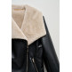 ABRIGO MUJER  SALSA JEANS PU JACKET WITH FAUX FUR COLLAR