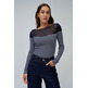 JERSEY A RAYAS MUJER SALSA JEANS CON TRANSPARENCIA