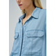 CAMISA LIGHTDENIM MUJER SALSA JEANS CON BRILLO FIT HOLGADO