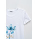 CAMISETA MUJER SALSA JEANS ESTAMPADO FLORAL Y LENTEJUELAS