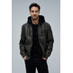 CAZADORA HOMBRE  SALSA JEANS HOODED FAKE LEATHER BOMBER JAC