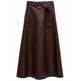 FALDA MUJER SALSA JEANS FAUX LEATHER MIDI SKIRT WITH B