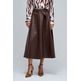 FALDA MUJER SALSA JEANS FAUX LEATHER MIDI SKIRT WITH B