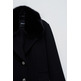 ABRIGO MUJER SALSA JEANS WOOL COAT WITH FAUX FUR COLLAR