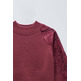 JERSEY MUJER SALSA JEANS SWEATER WITH LACE FLOWER DETAI