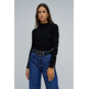 JERSEY MUJER SALSA JEANS TURTLENECK SWEATER WITH BUTTON