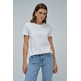 CAMISETA MUJER  SALSA JEANS T-SHIRT W/ FLOWER BEADS AND SE