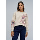 SUDADERA MUJER  SALSA JEANS SWEATSHIRT WITH FLORAL EMBROID