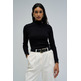 CAMISETA MUJER  SALSA JEANS TURTLENECK LONGSLEEVE W/ FRILL