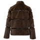 ABRIGO MUJER SALSA JEANS FAUX FUR COAT WITH PU SECTIONS